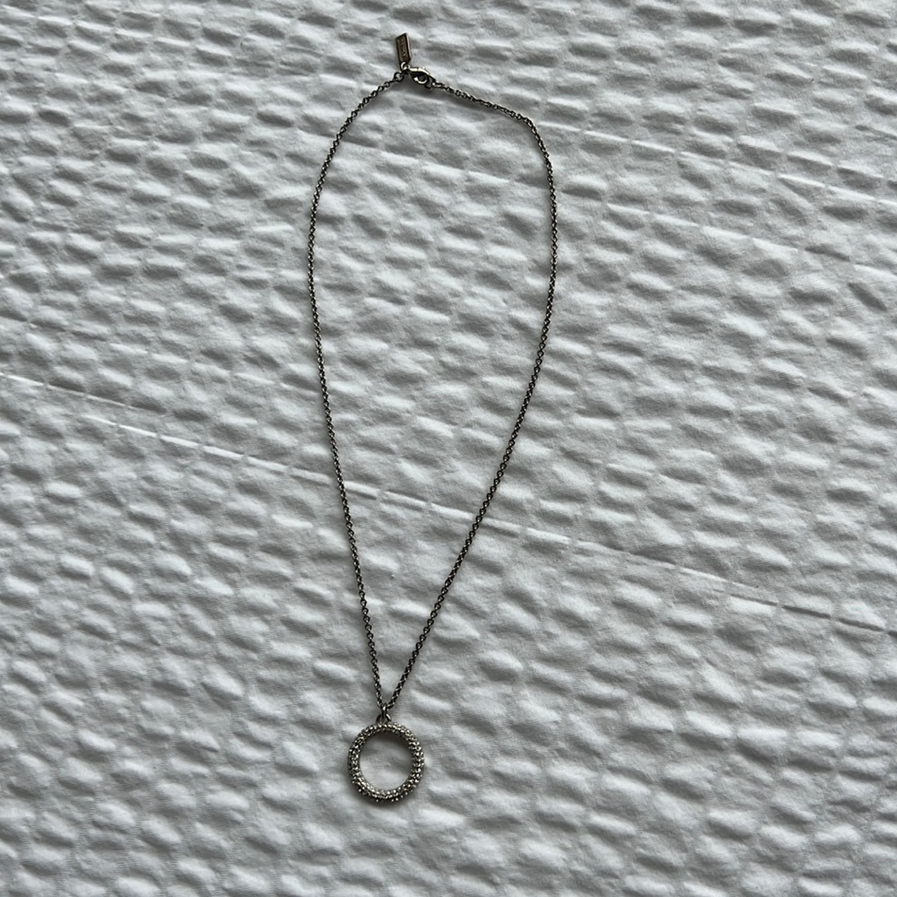 Coach Pave Open Circle Necklace